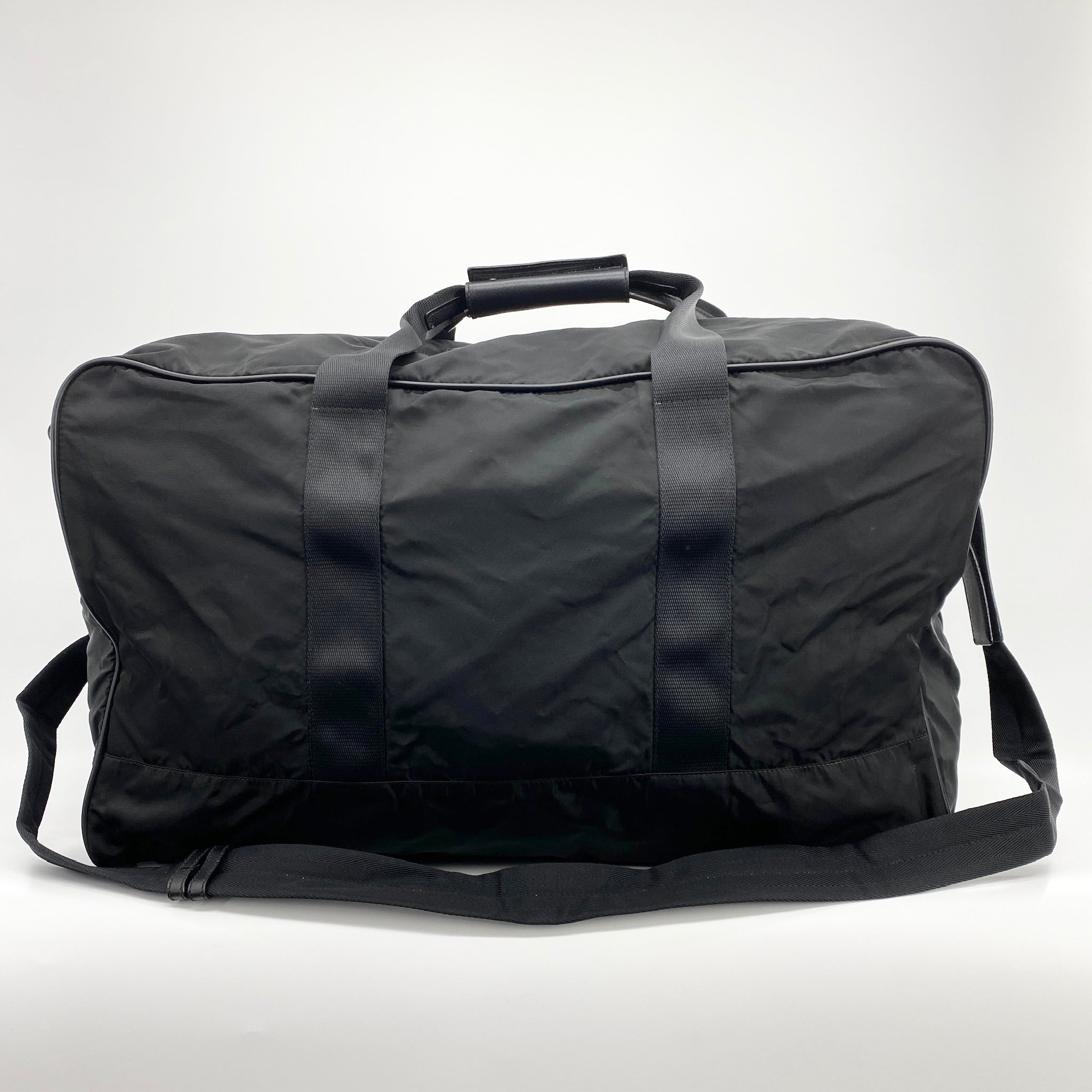 Nylon Boston Travel Bag Black - Vintage Luxuries