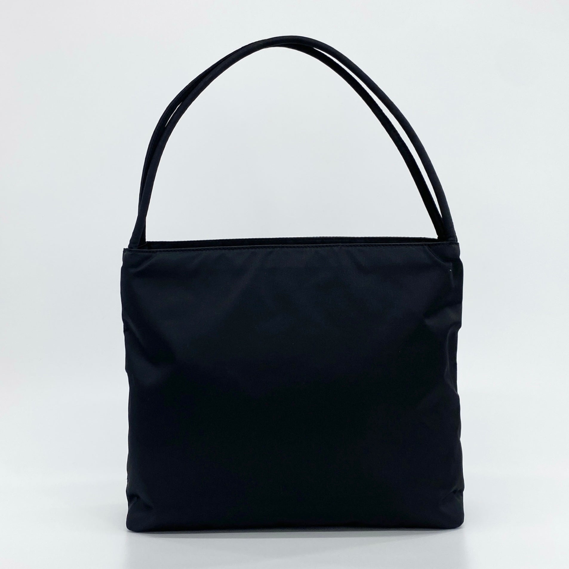 Nylon Small Tote Shoulder Bag Black
