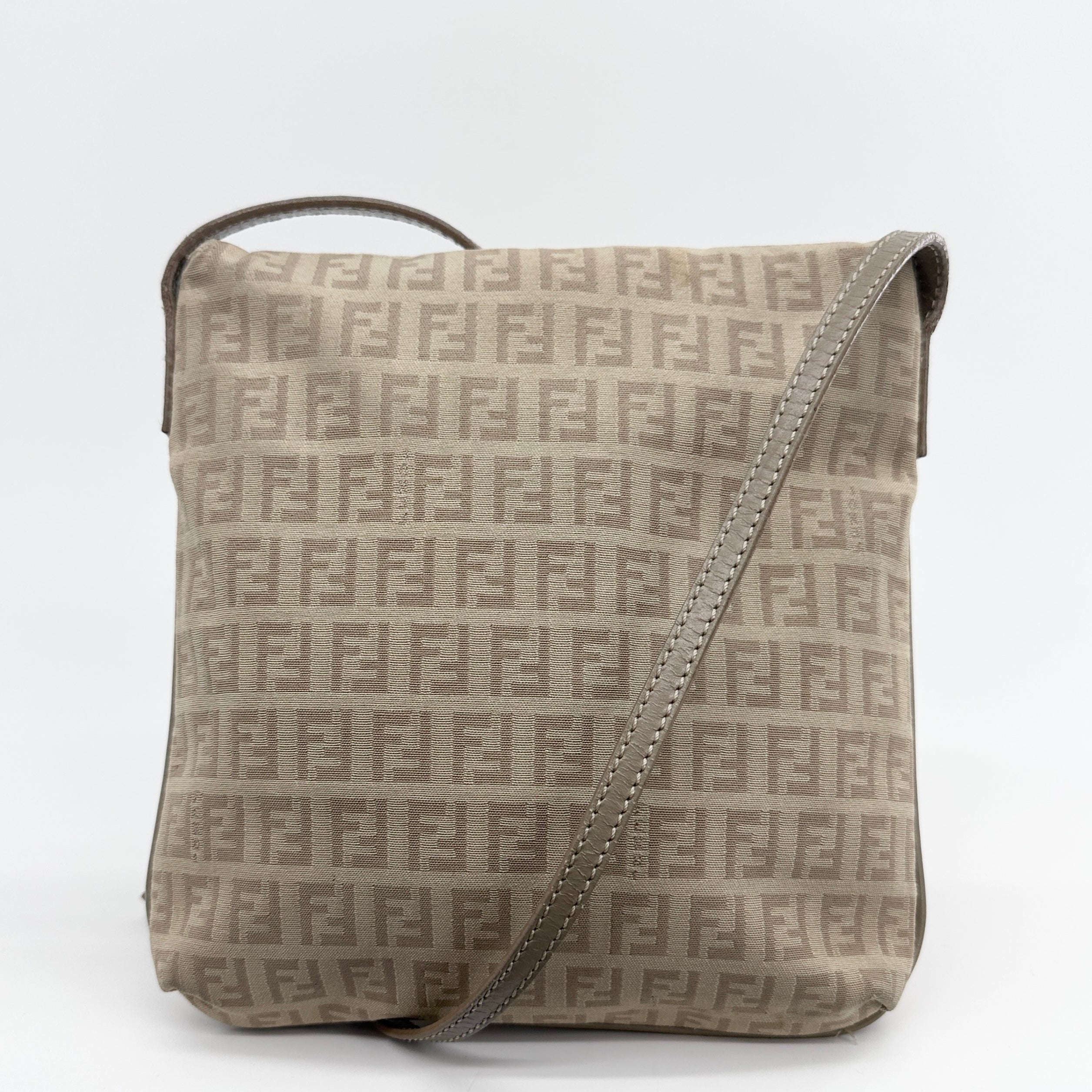 Zucca Monogram Crossbody Bag Beige - Vintage Luxuries