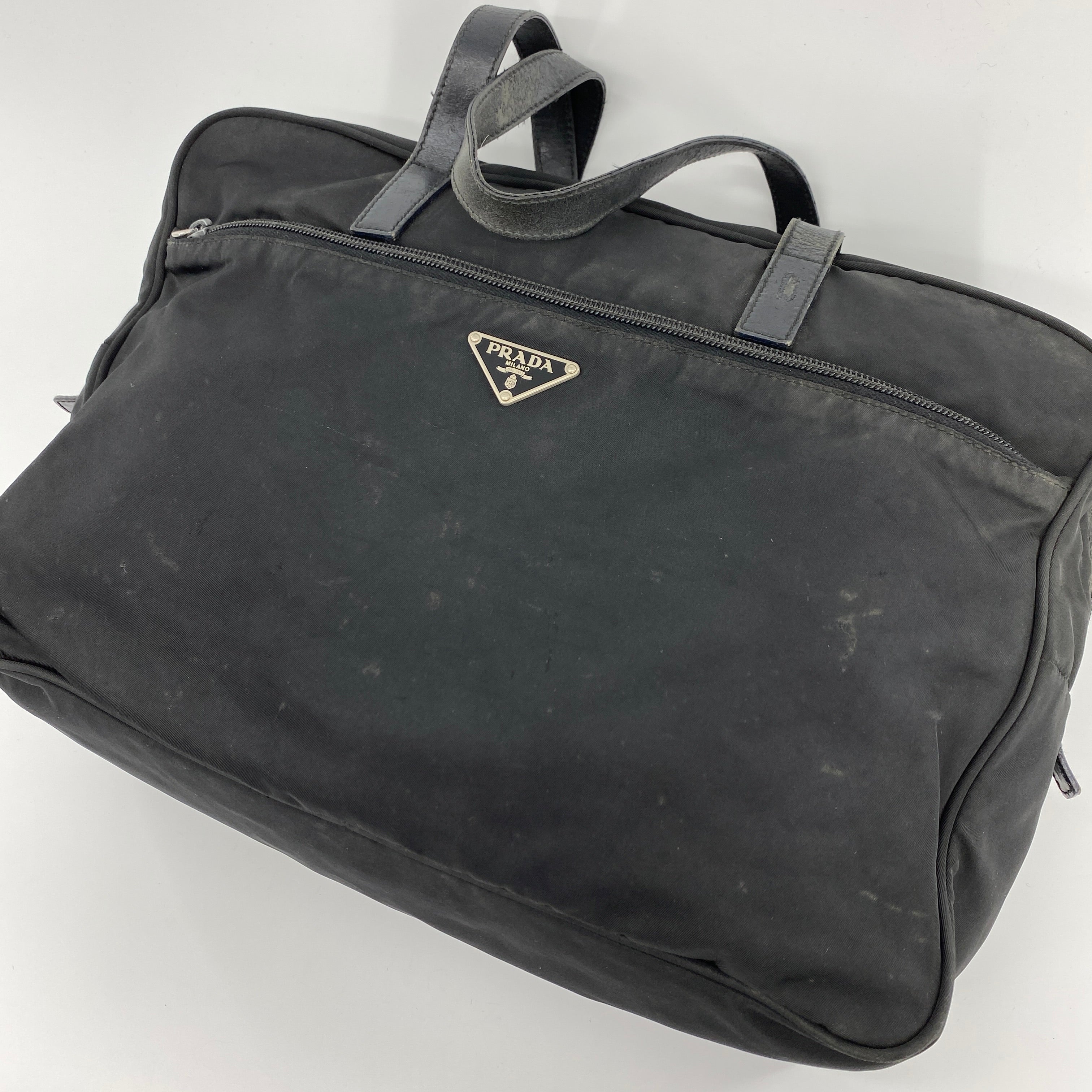 Nylon Laptop Shoulder Bag Black