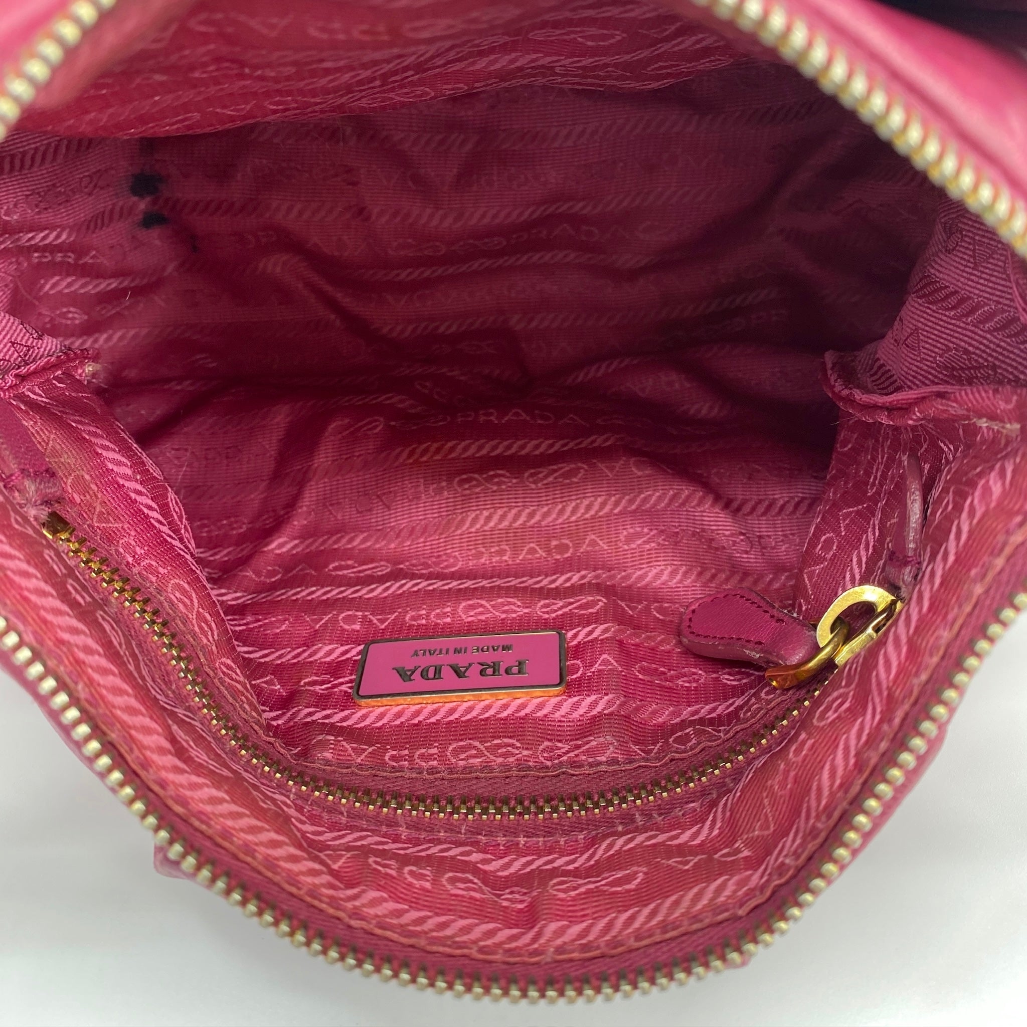 Leather Bow Shoulder Bag Pink