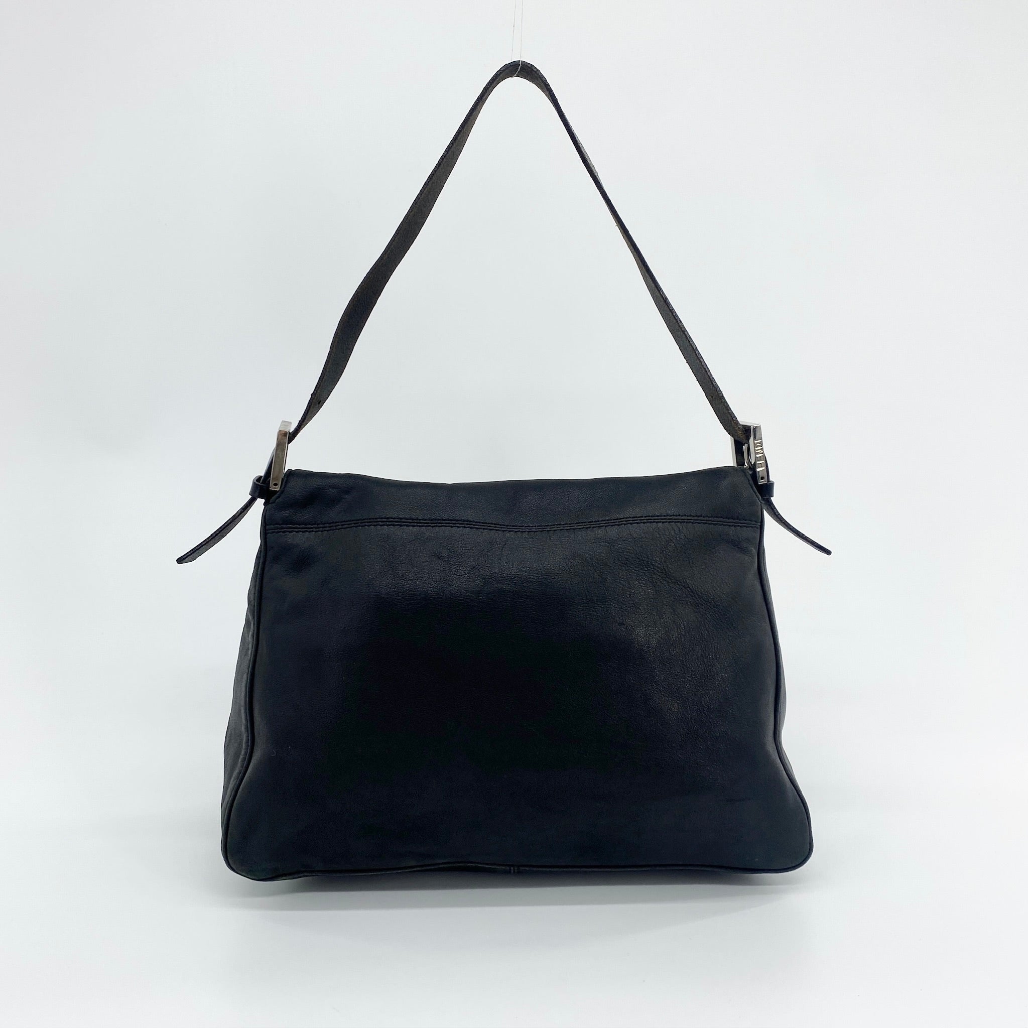 Leather Fendi Mamma Baguette Black