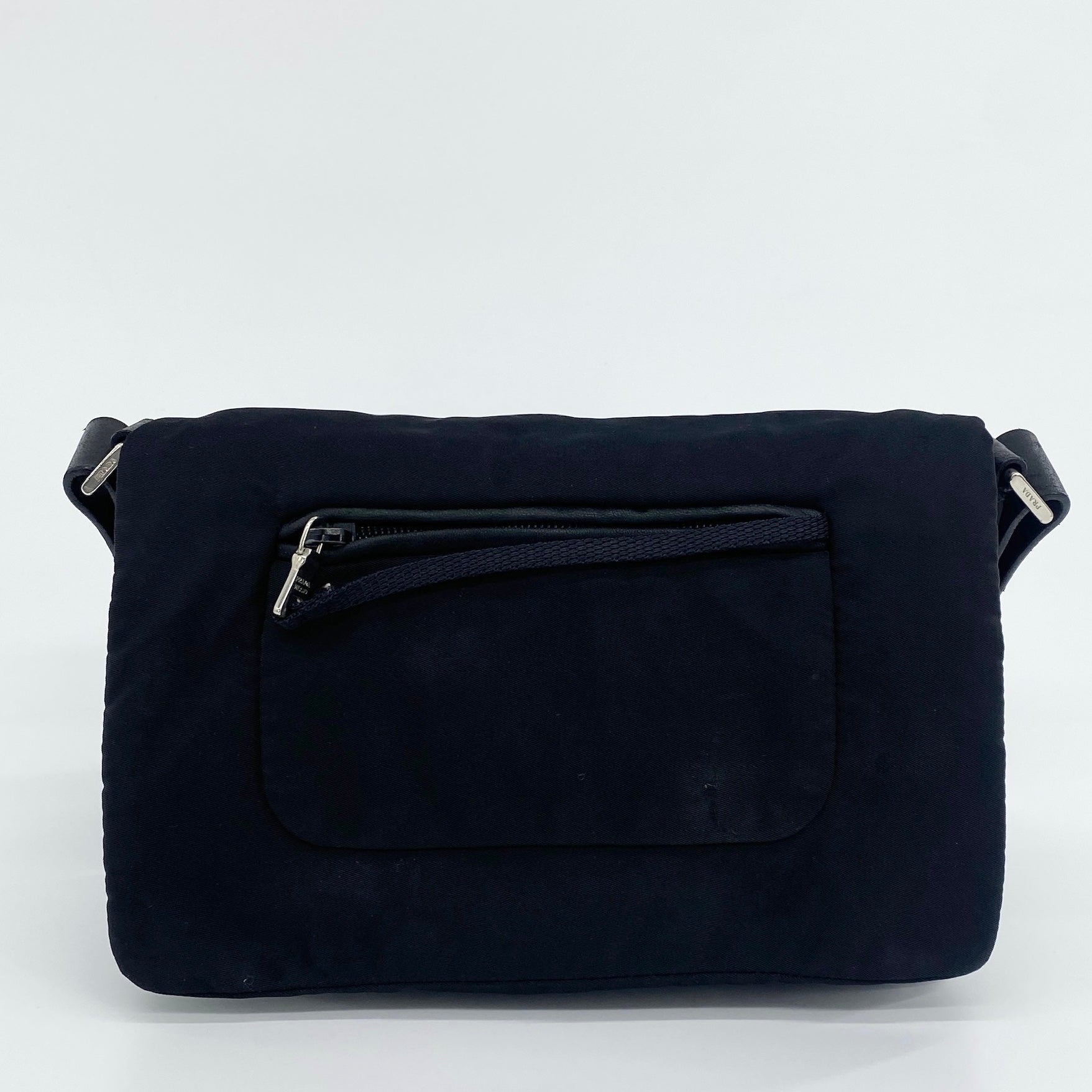 Nylon Tessuto Shoulder Bag Black