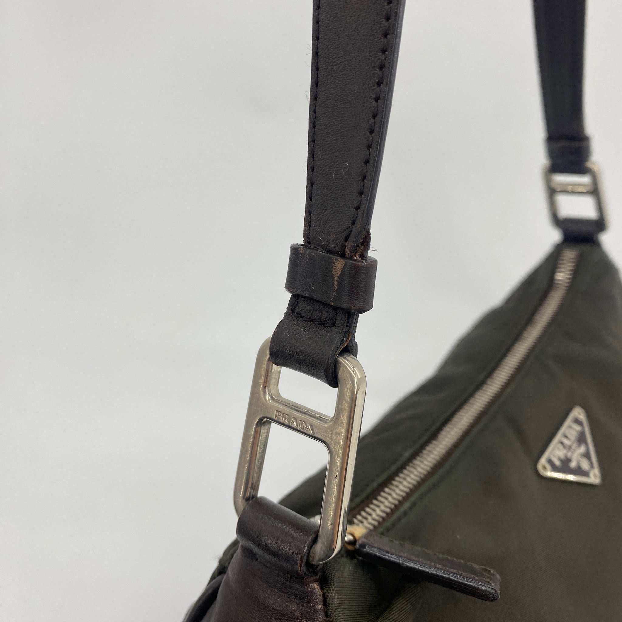 Nylon Shoulder Bag Khaki