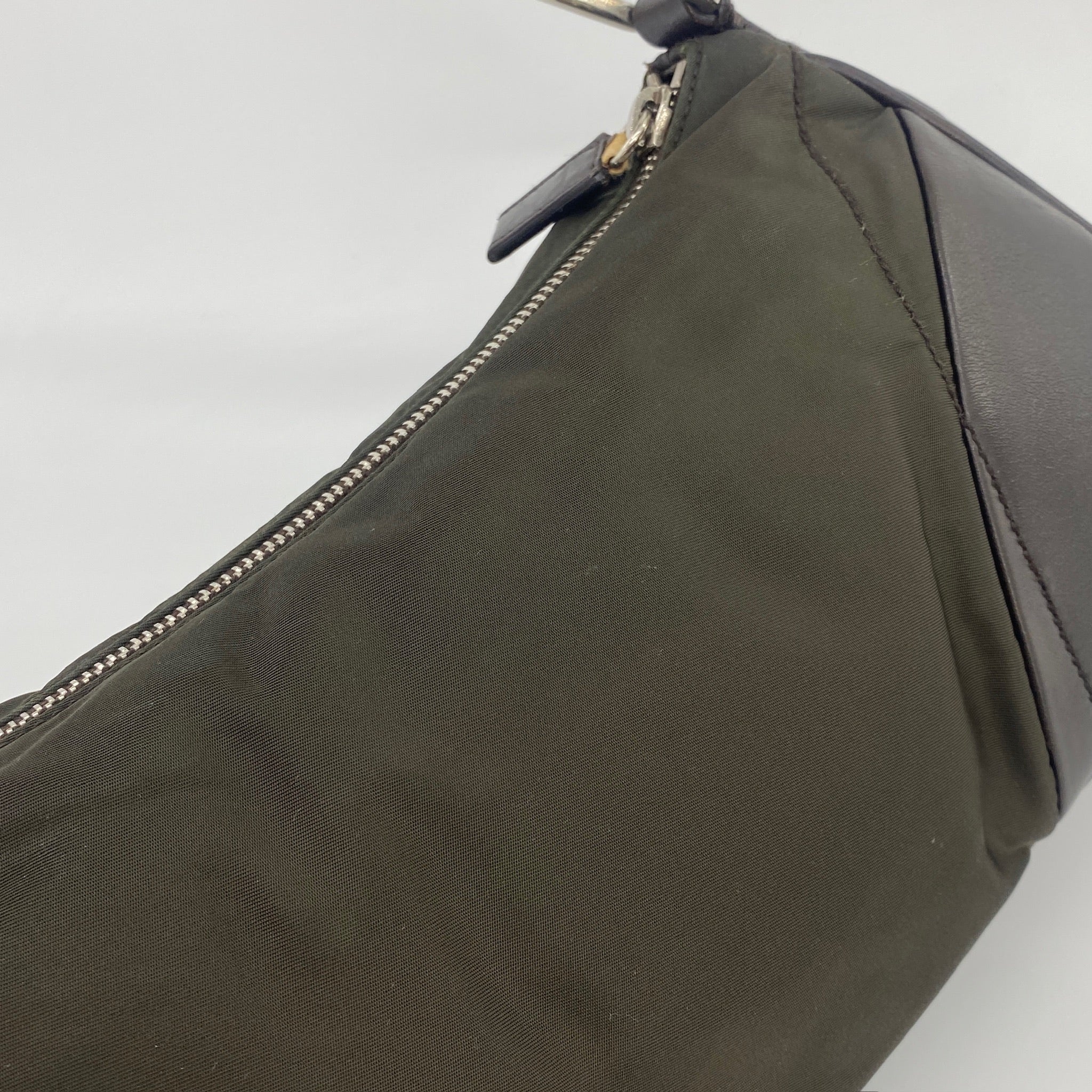 Nylon Shoulder Bag Khaki