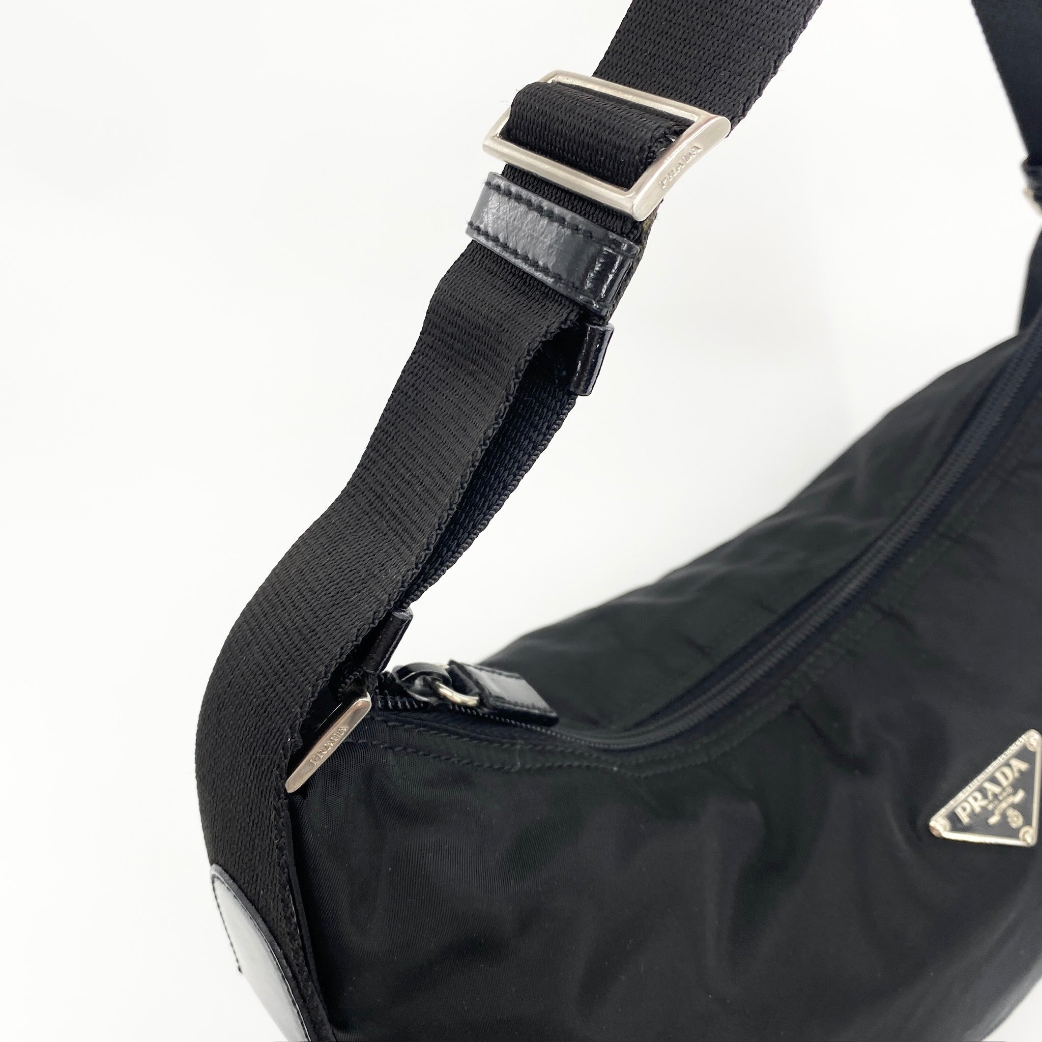 Nylon Shoulder Bag Black