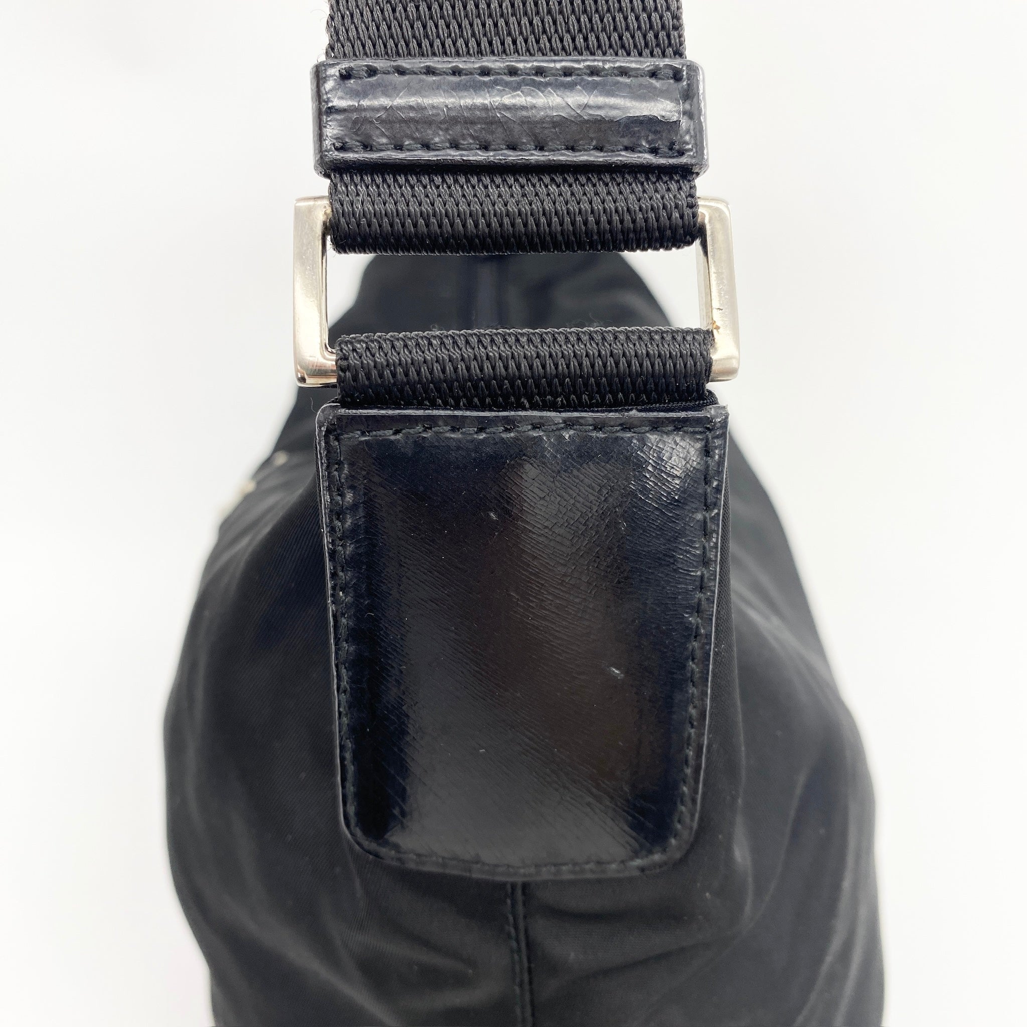 Nylon Shoulder Bag Black