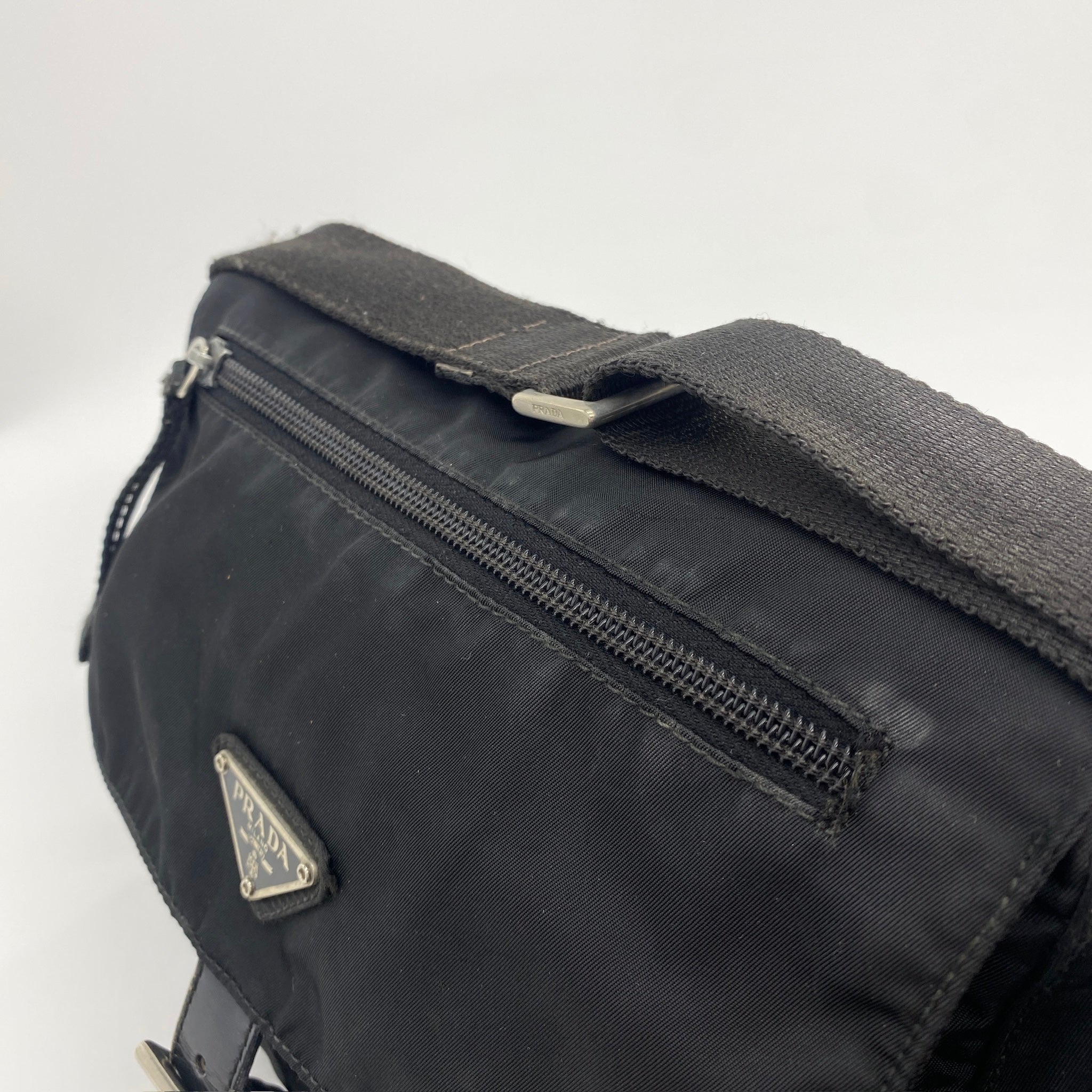 Nylon Messenger Small Crossbody Black