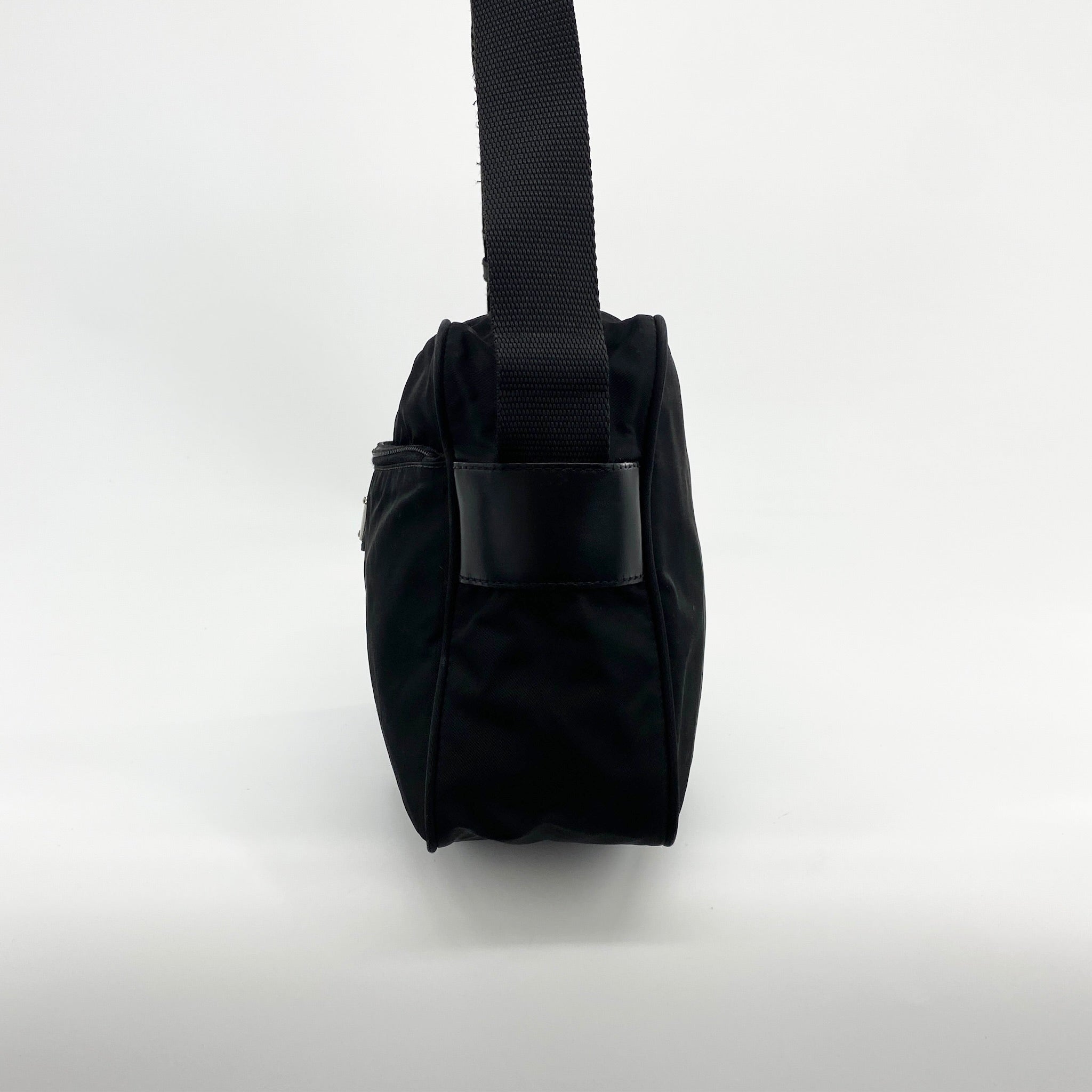 Nylon Camera Crossbody Black