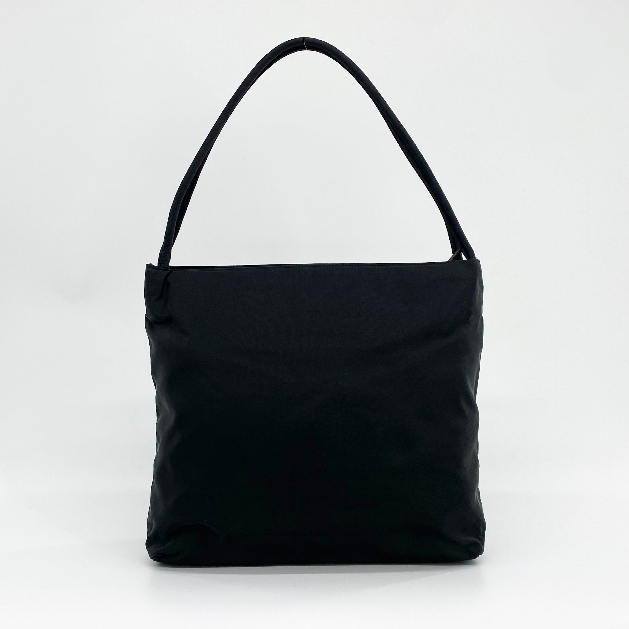 Nylon Small Tote Shoulder Bag Black