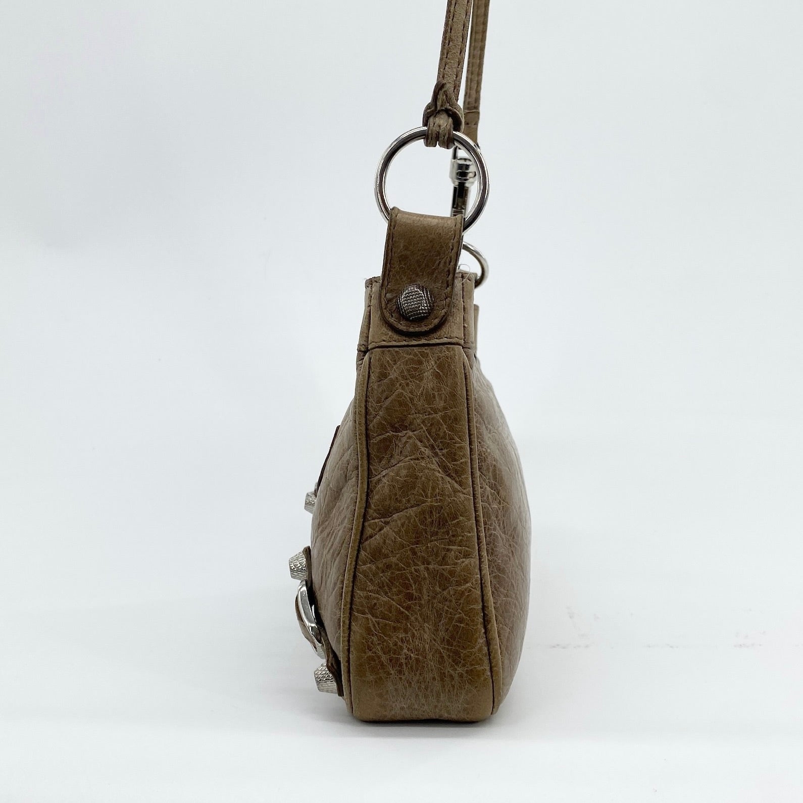 Motocross Hip Giant Shoulder Bag Beige