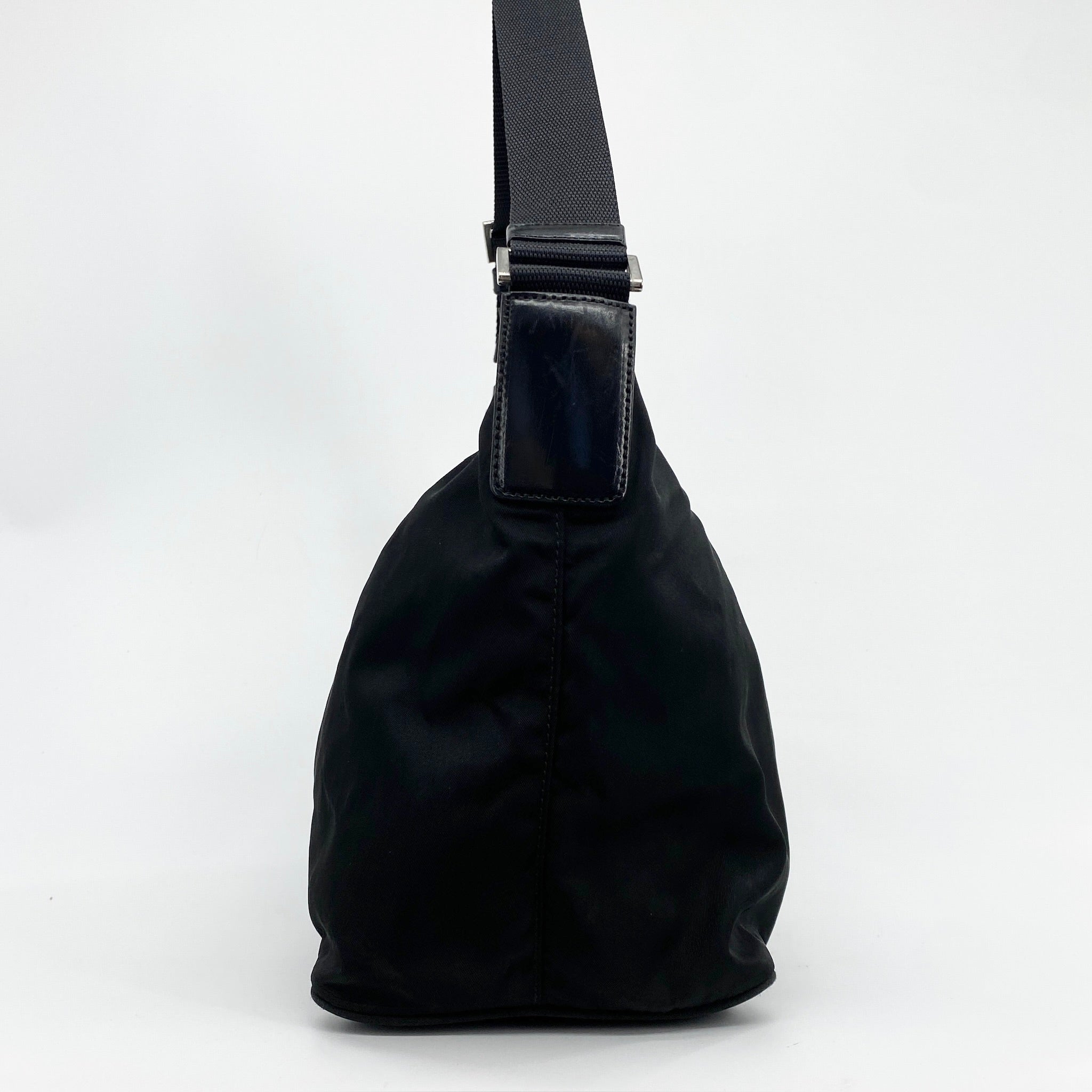 Nylon Shoulder Bag Black