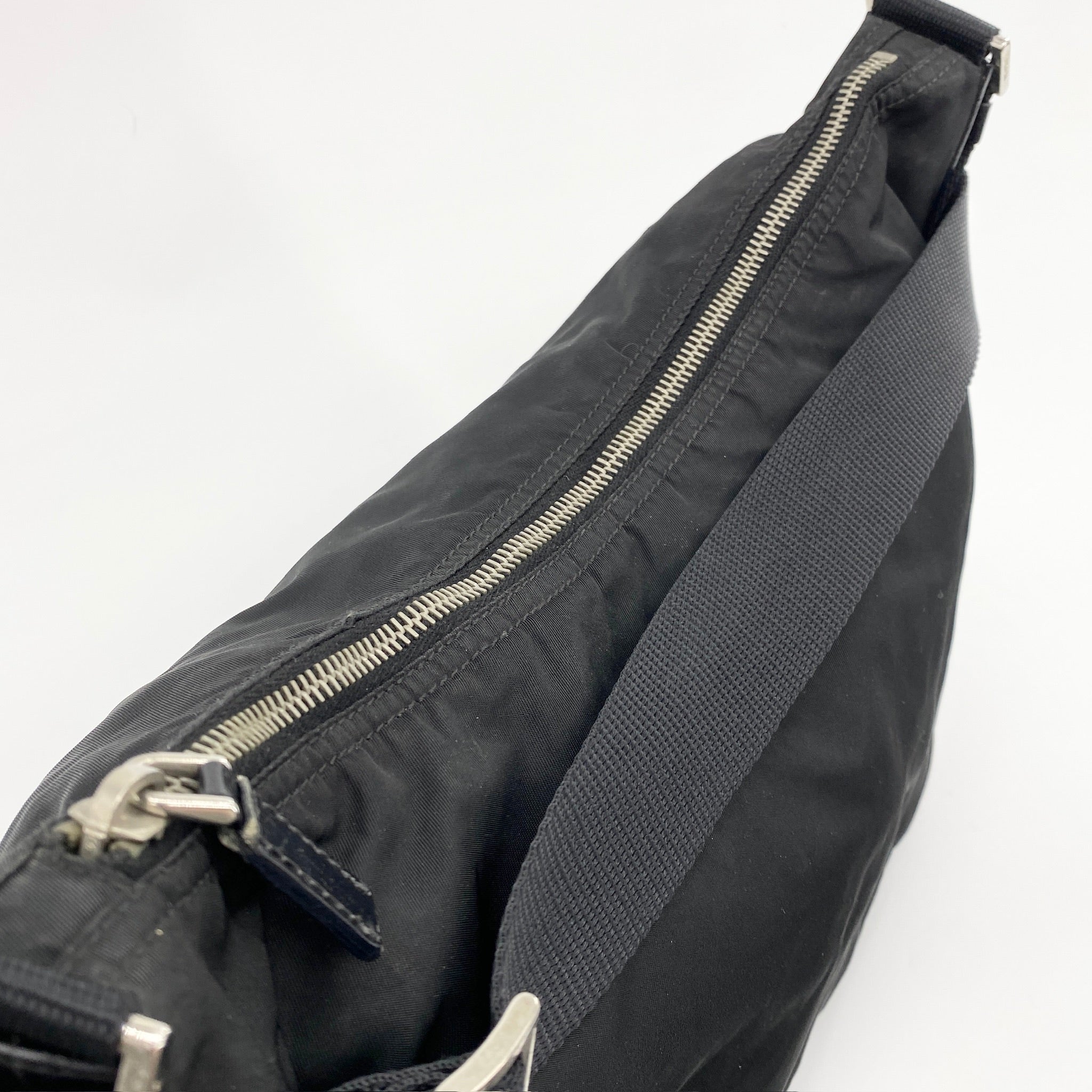 Nylon Shoulder Bag Black