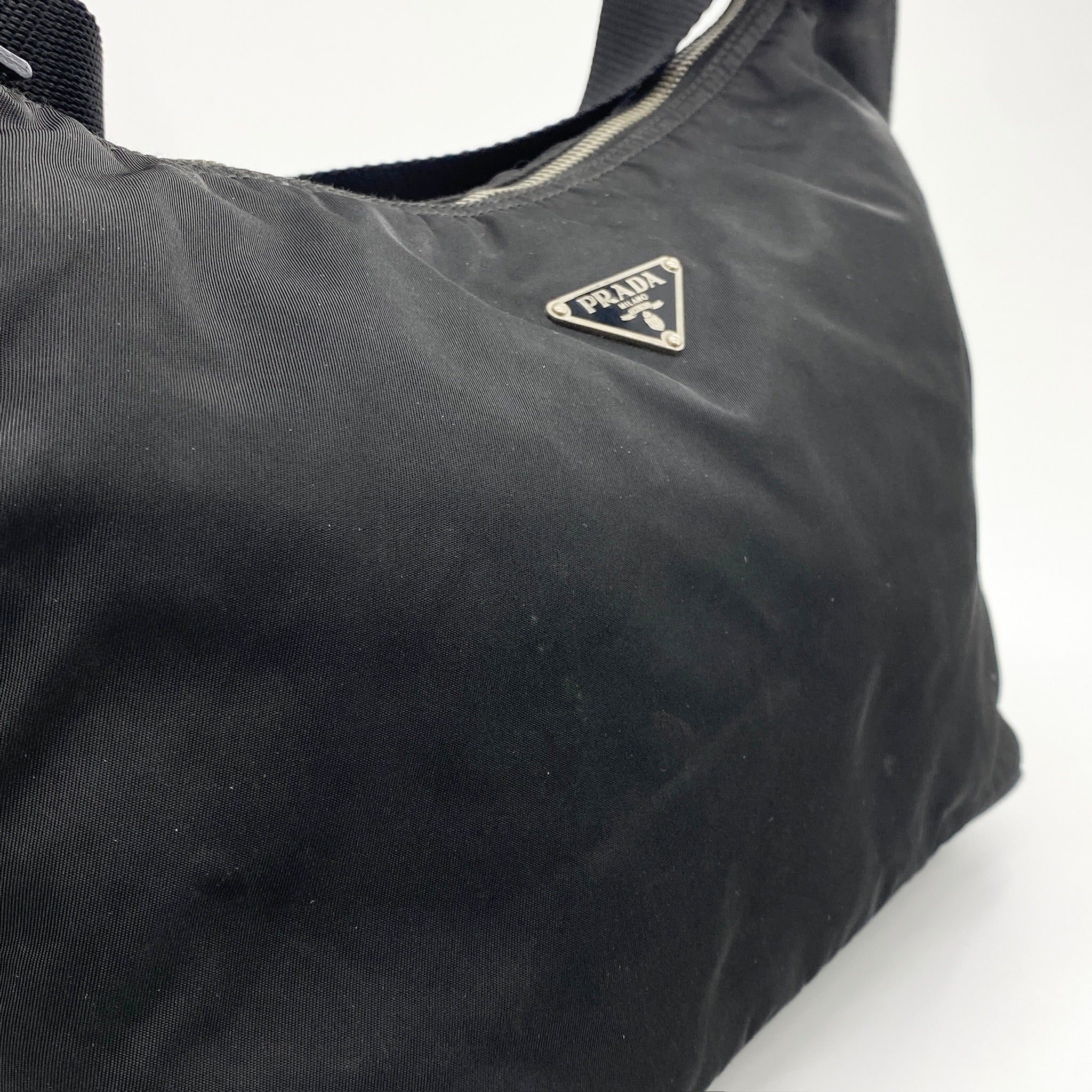 Nylon Shoulder Bag Black