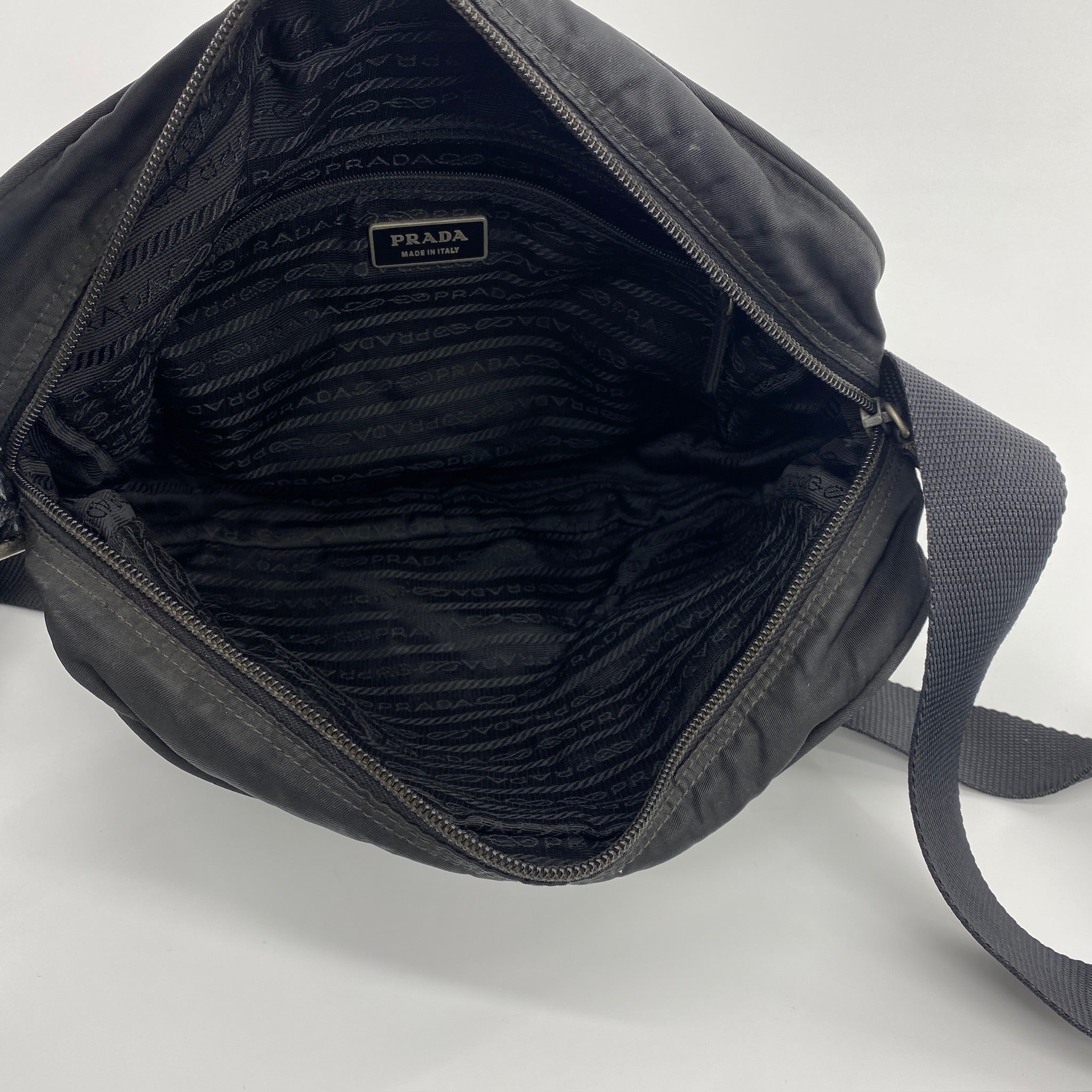 Nylon Camera Crossbody Black