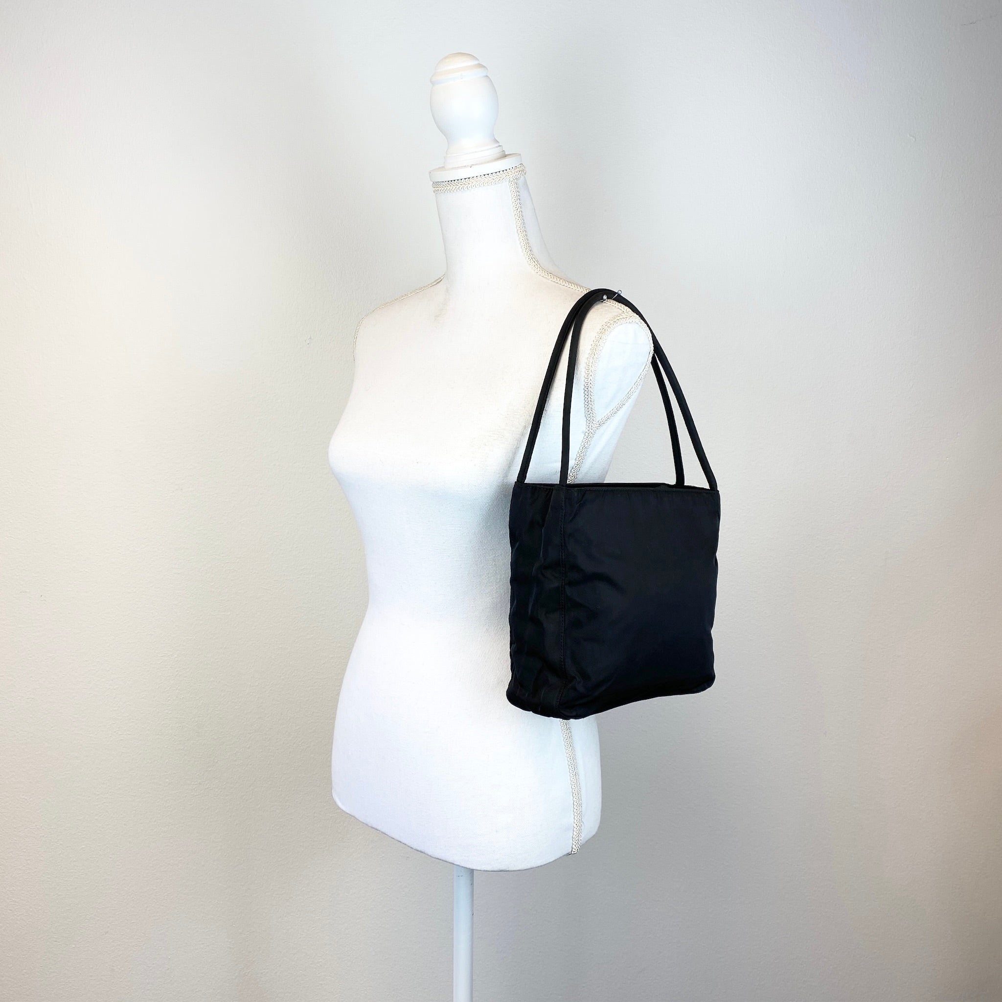 Nylon Small Tote Black