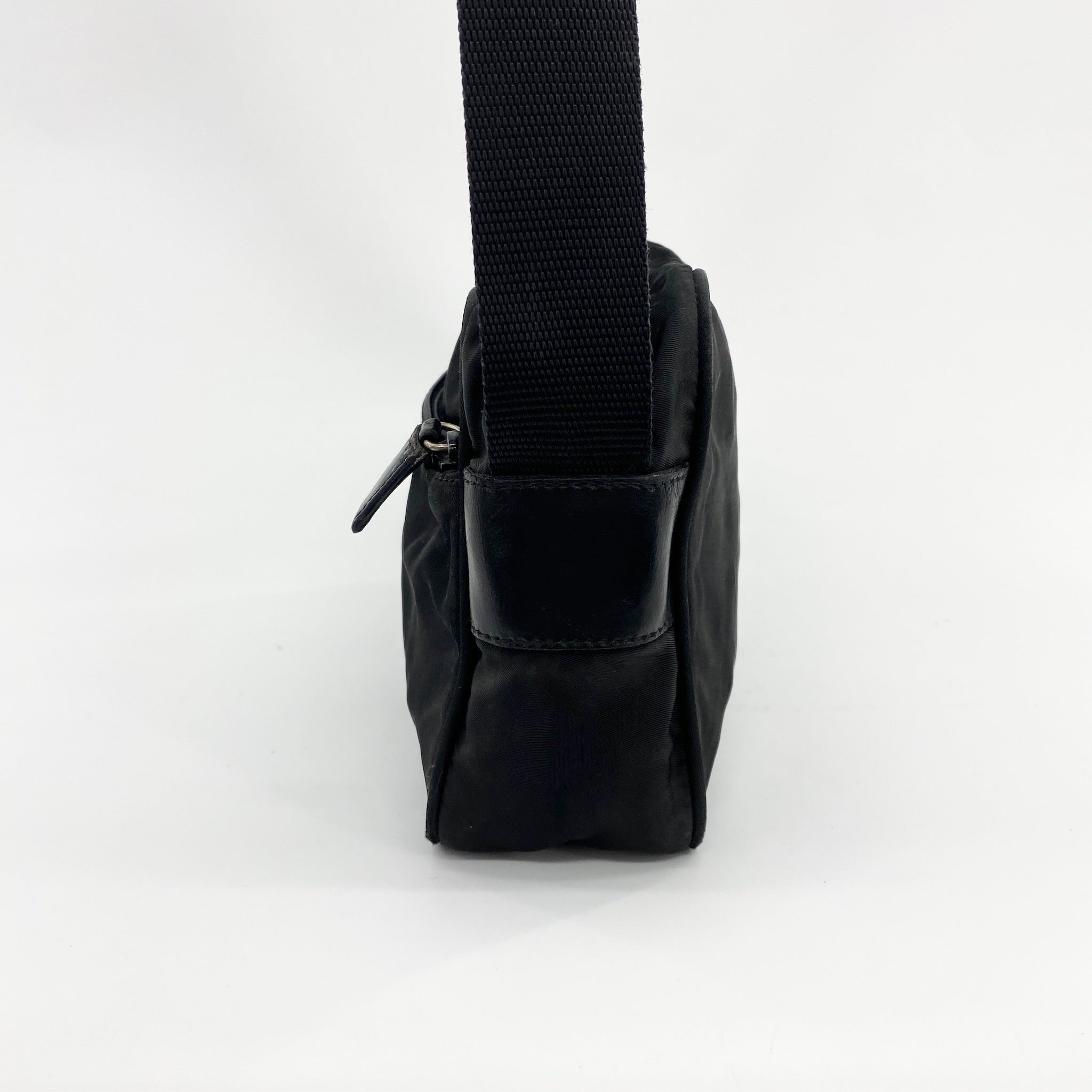 Nylon Camera Crossbody Small Black