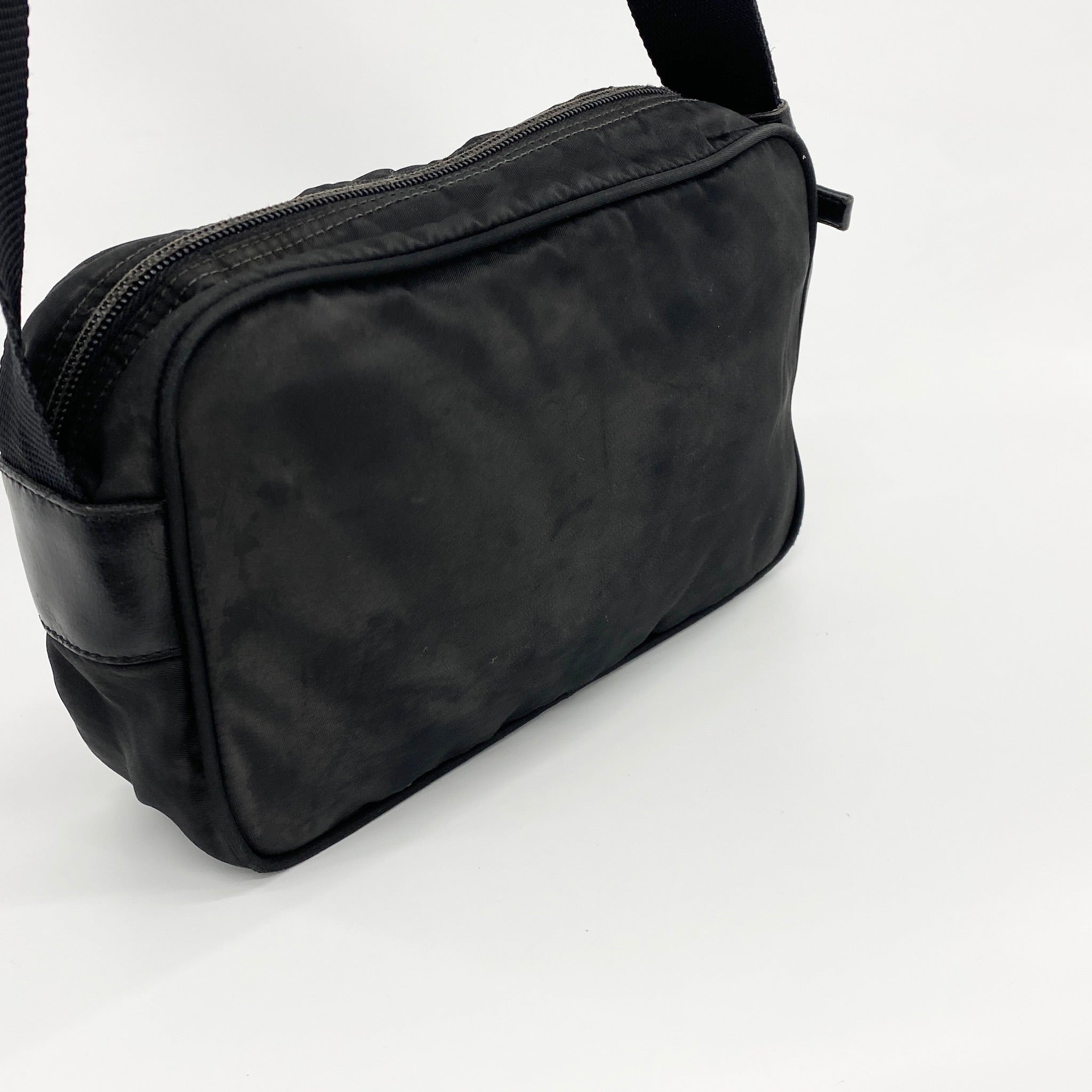 Nylon Camera Crossbody Small Black