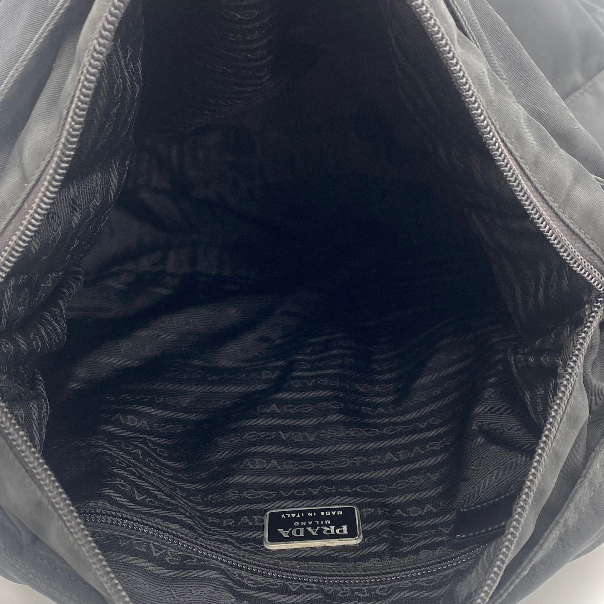 Nylon Hobo Crossbody Bag Black - Vintage Luxuries