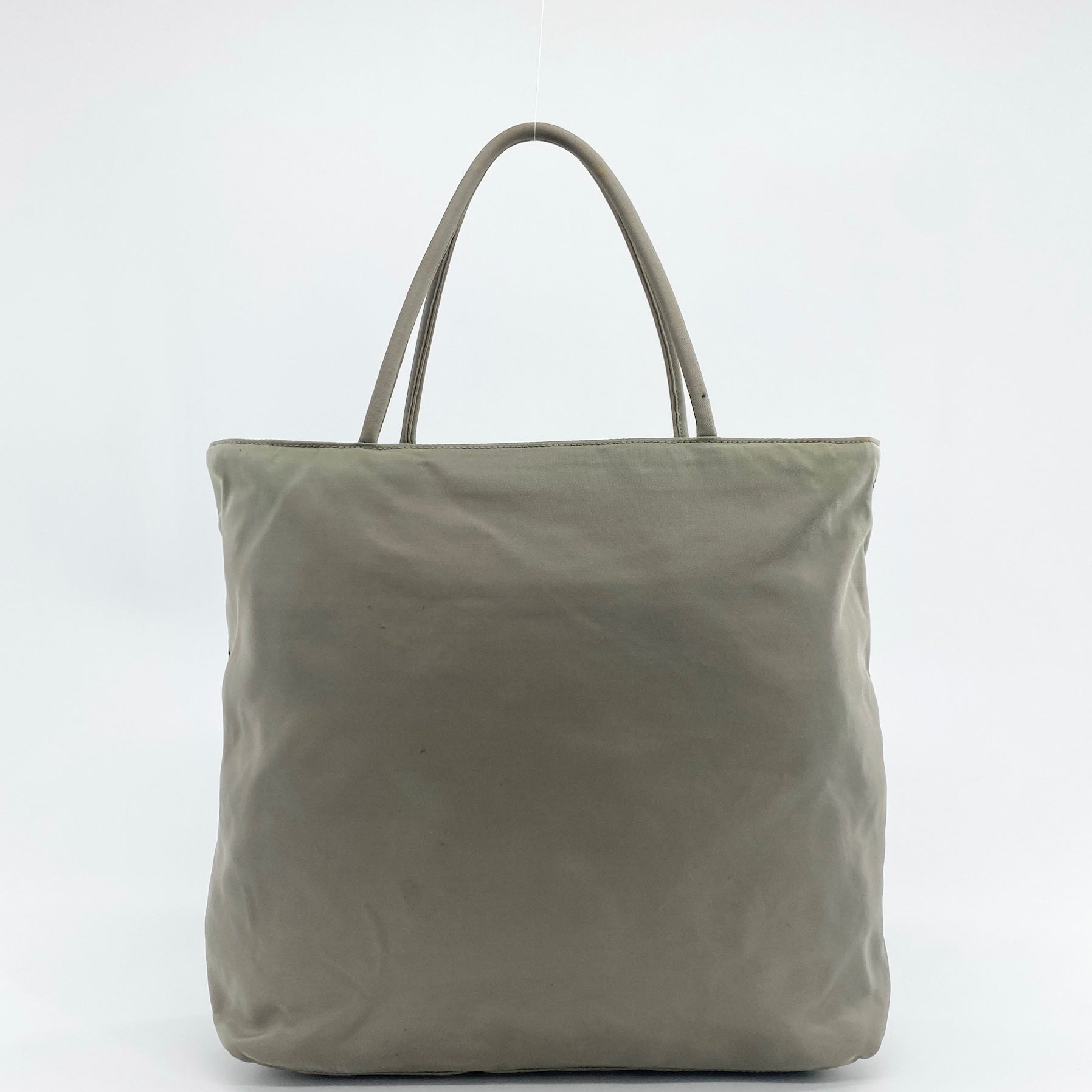 Nylon Handbag Tote Beige - Vintage Luxuries