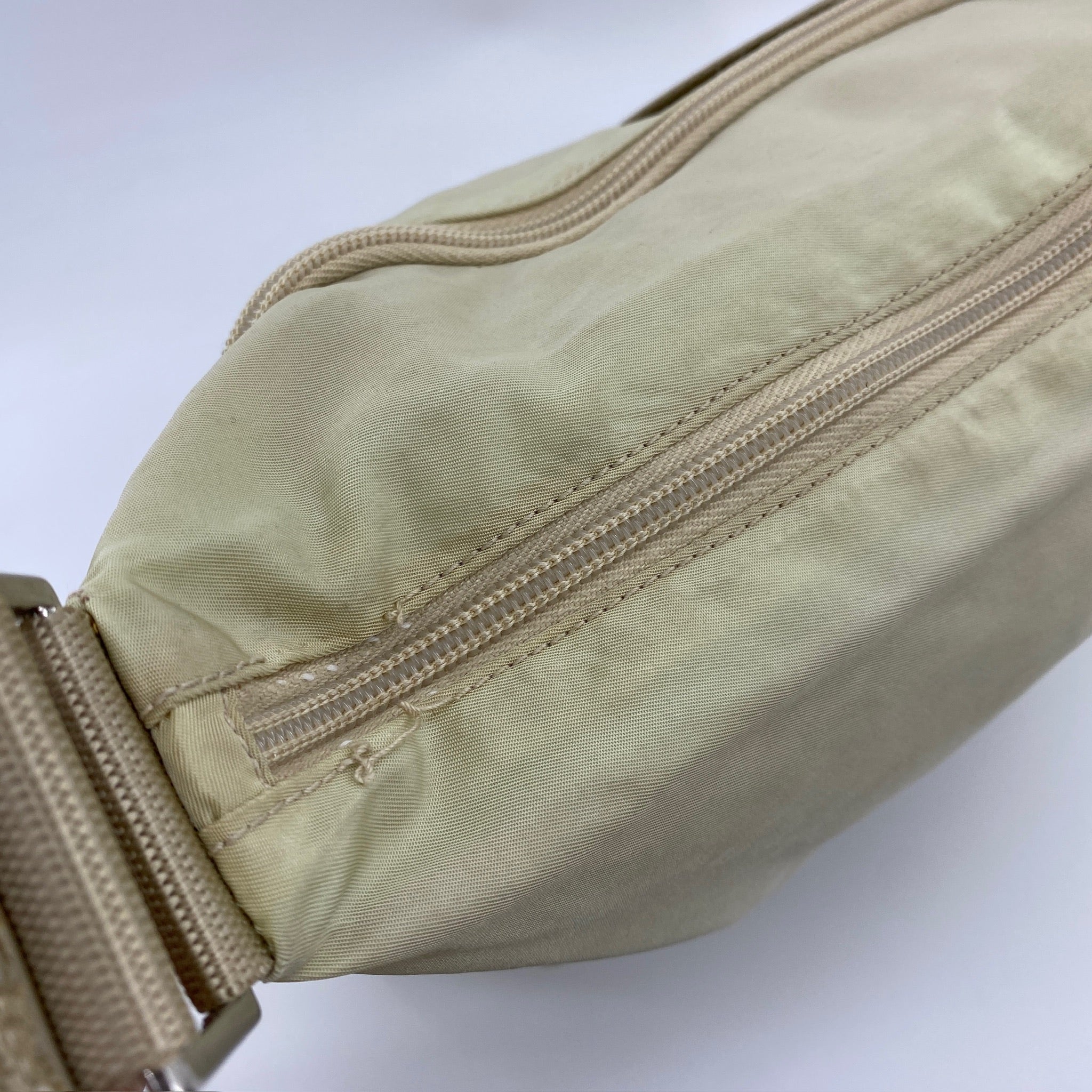 Nylon Messenger Large Crossbody Off White