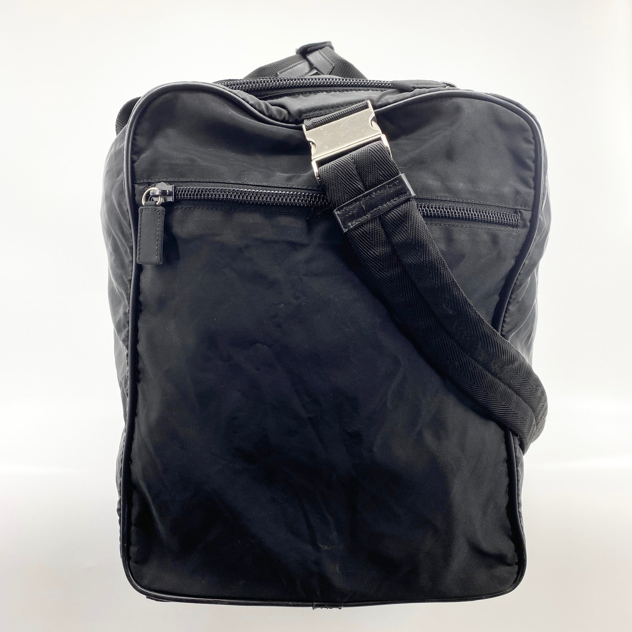 Nylon Boston Travel Bag Black