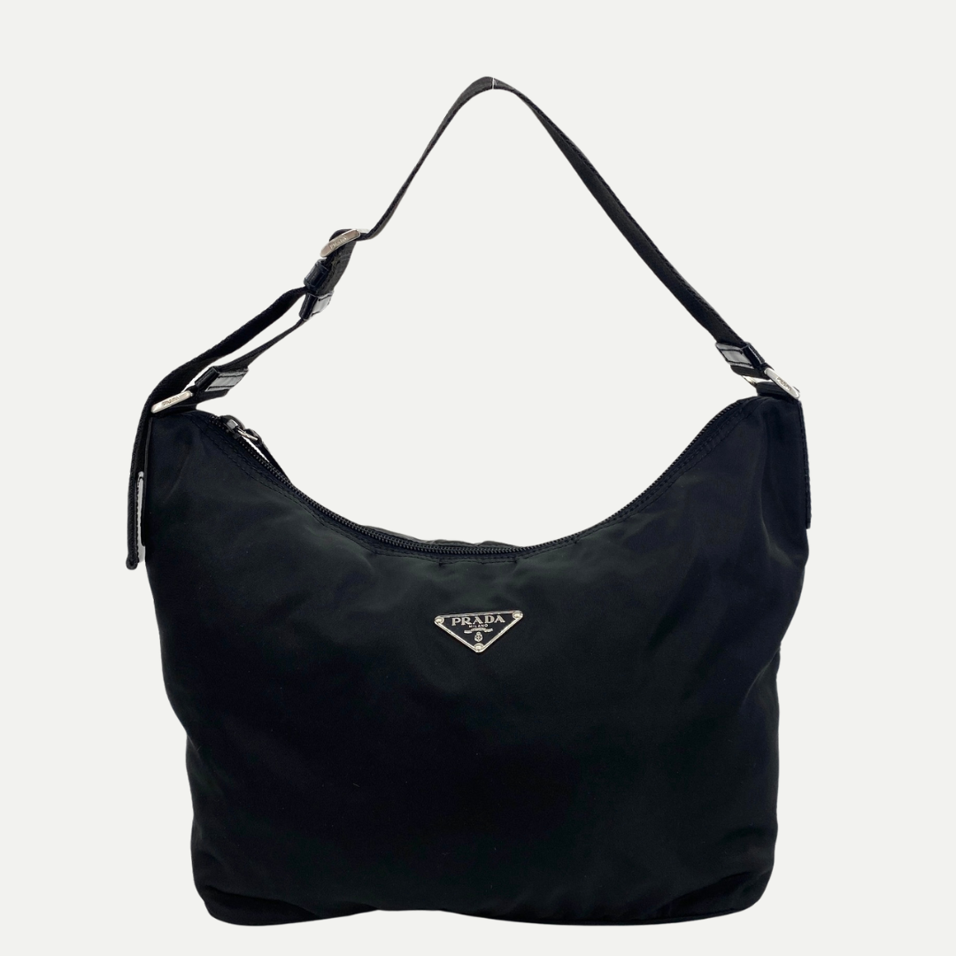 Nylon Shoulder Bag Black