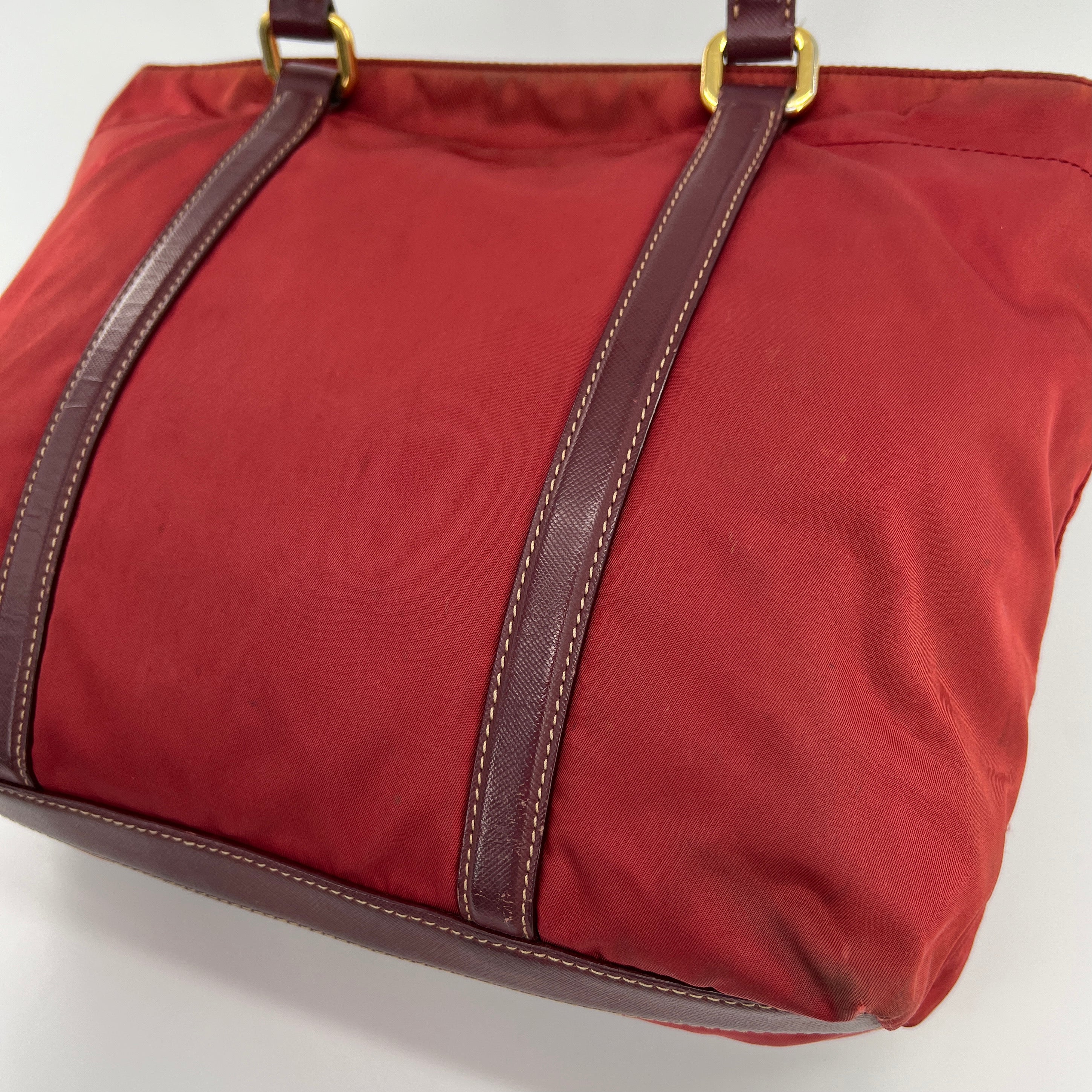 Nylon Tote Small Red - Vintage Luxuries