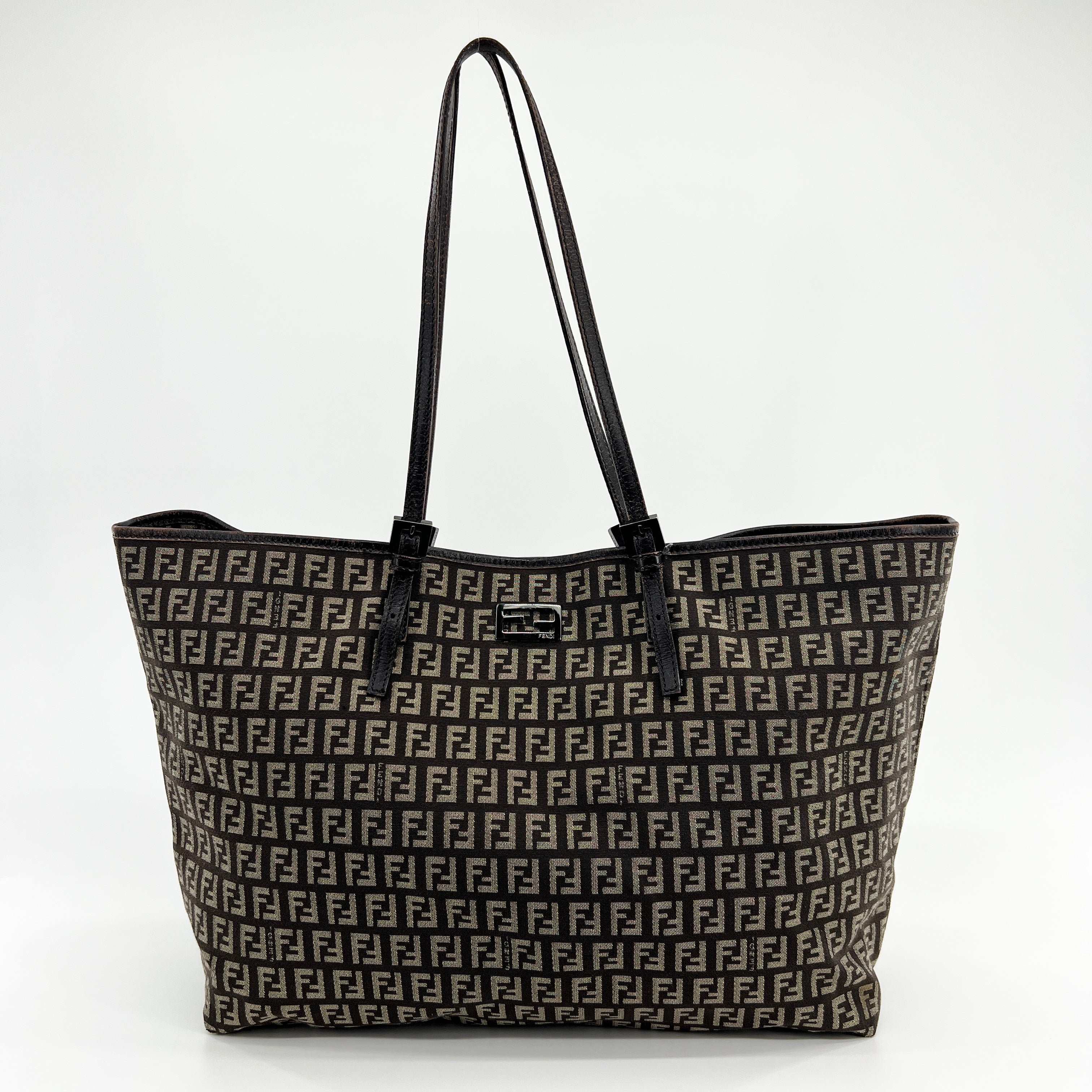 Monogram Canvas Tote Brown