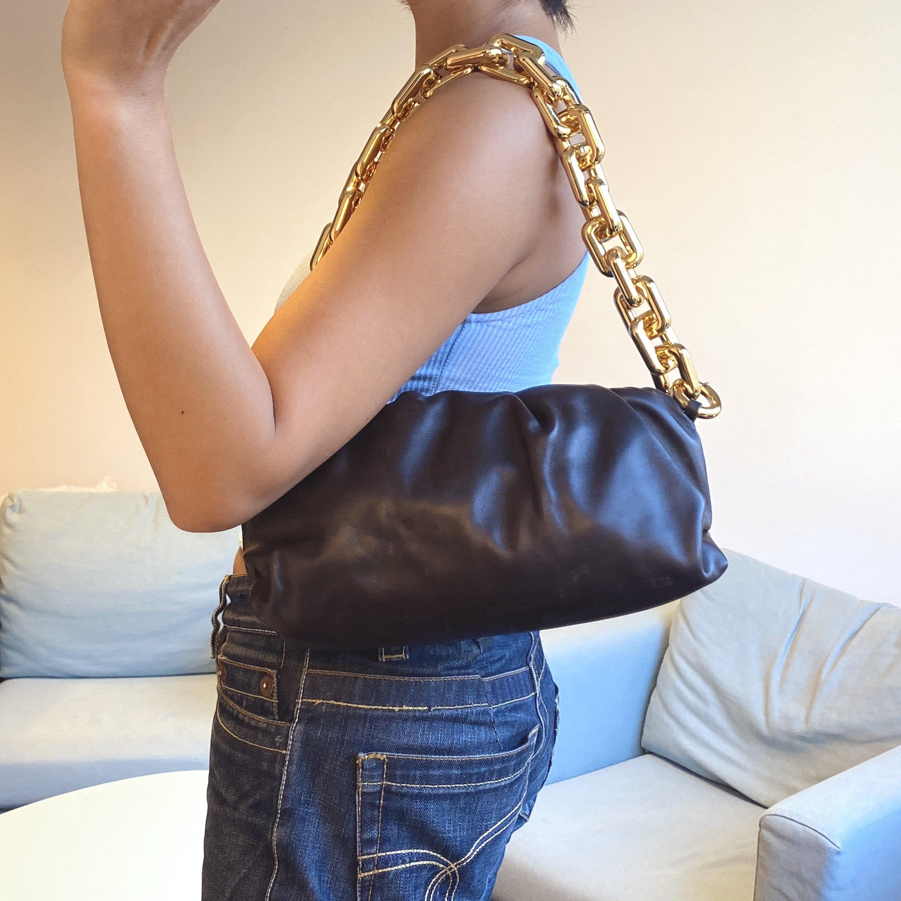 Chain Pouch Shoulder Bag Brown - Vintage Luxuries