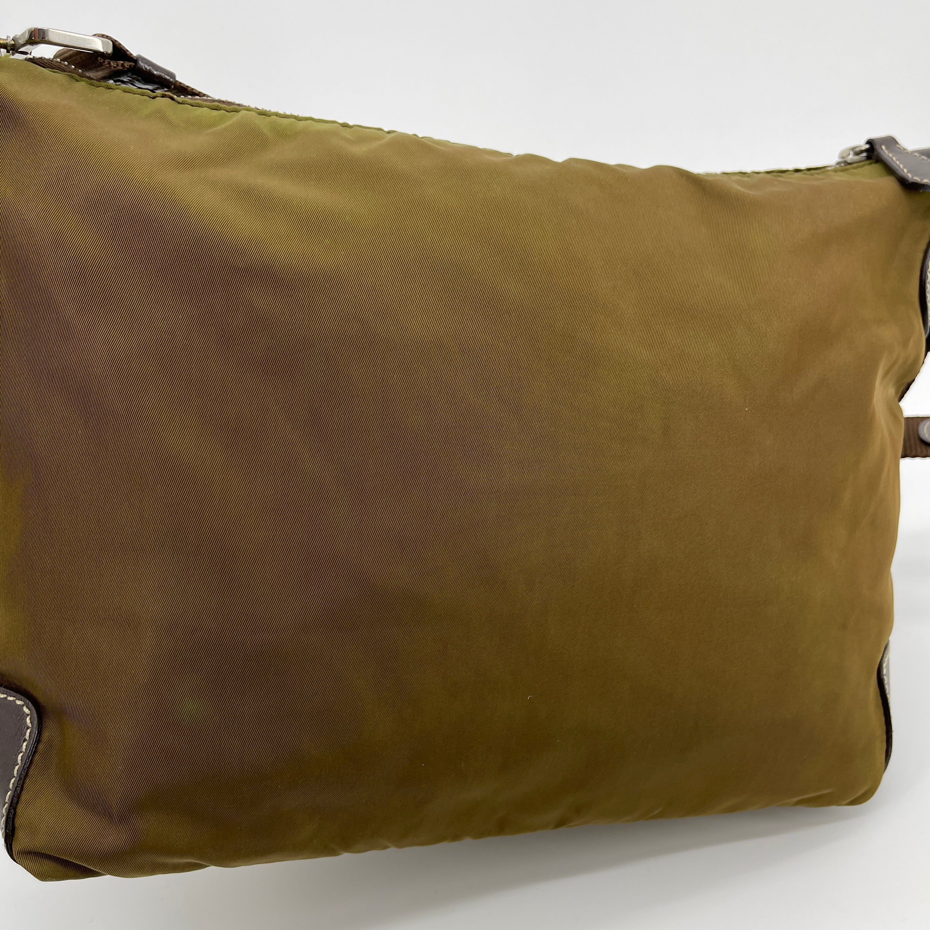 Nylon Hobo Bag Brown - Vintage Luxuries